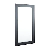 42" Black Rectangle Wood Contemporary Wall Mirror