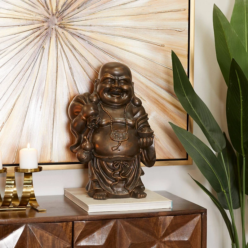 Copper Polystone Bohemian Sculpture, Set of  17" x 11" x 8"