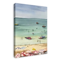 Day On The Beach 24" x 36" Canvas Wall Art
