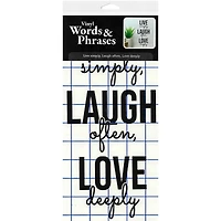 Leisure Arts® Vinyl Matte Black Live Laugh Love Decal
