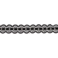 0.75" Black Lace Trim with Beads by Celebrate It®