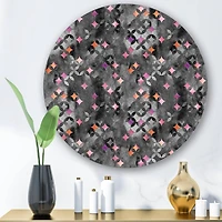 Designart - Geometry Intersecting Circles With Pink Stars