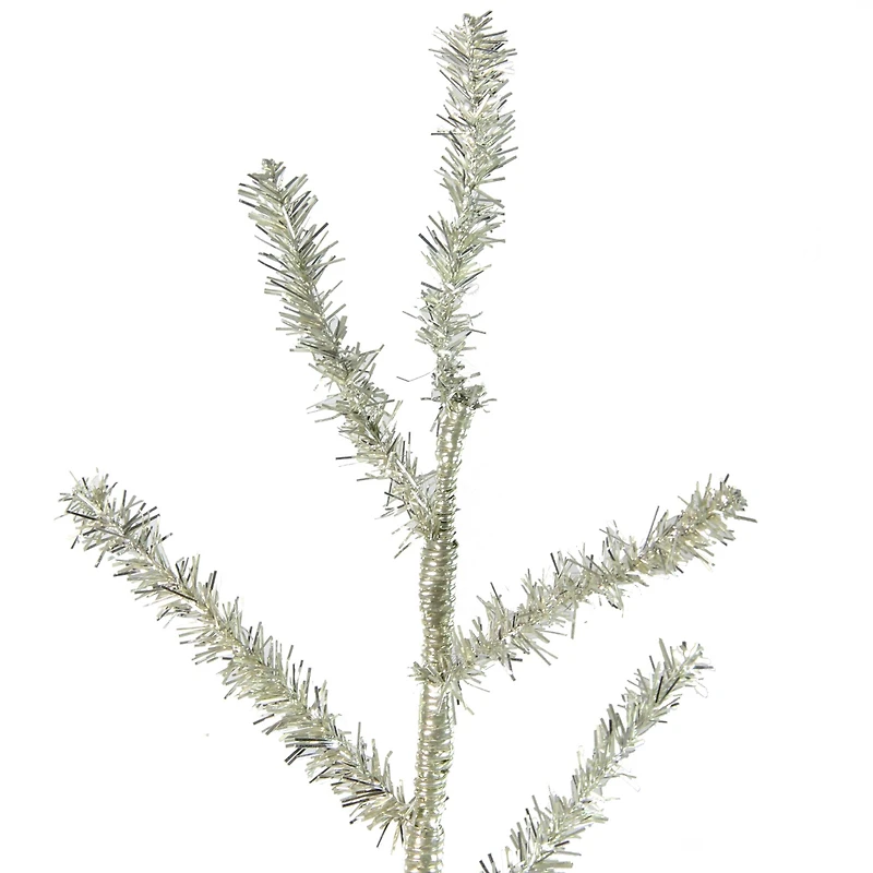 3ft. Unlit Champagne Tinsel Artificial Christmas Twig Tree