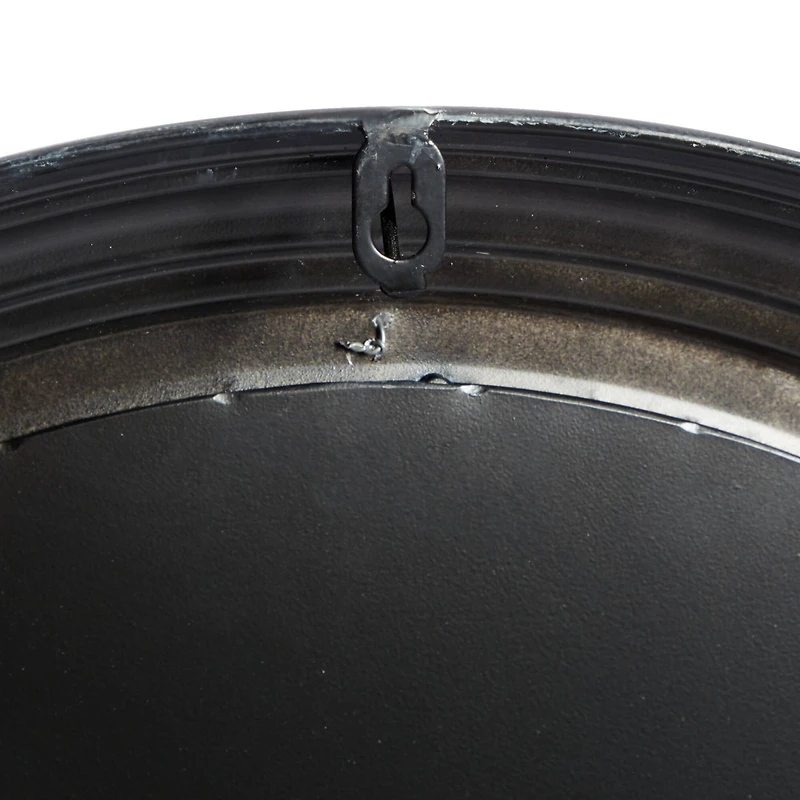 White Metal Farmhouse Wall Clock, 23" x 23" x 3"