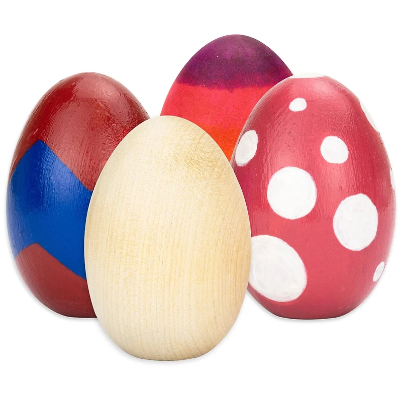 Hygloss® 2.5" Wooden Eggs, 3ct.