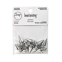 20mm Rhodium Spikes, 10ct. by Bead Landing™