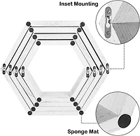 NEX™ Hexagon Honeycomb Floating Shelves Set