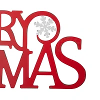 Glitzhome® 24" Red Merry Christmas Metal Wall Décor