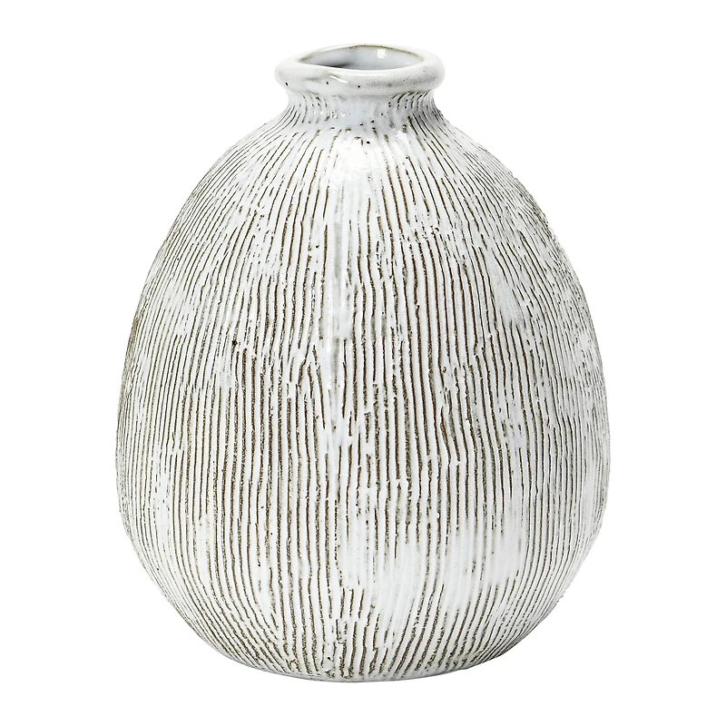 Hello Honey® 8" White Terra Cotta Vase