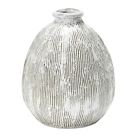 Hello Honey® 8" White Terra Cotta Vase