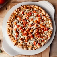 Gibson Home White Forno Flame Proof Ceramic Pizza Stone