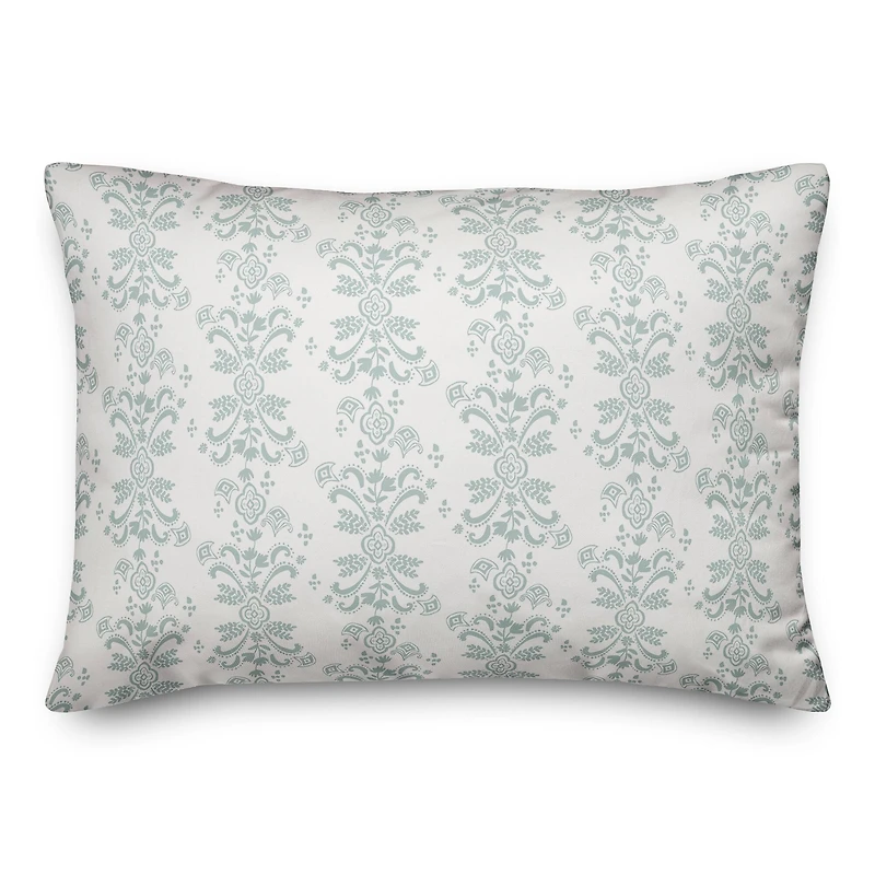 Floral Crest Lumbar Throw Pillow
