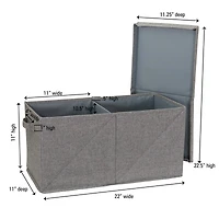 Household Essentials Fabric Storage Bin with Lid (Jumbo)
