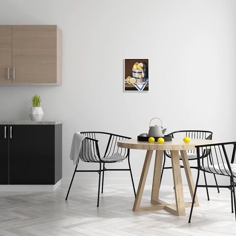 Stupell Industries Still-Life Country Lemon Peel in Jar Wall Art in White Frame