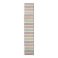 72" Soft Neutral Stripes Cotton Twill Table Runner