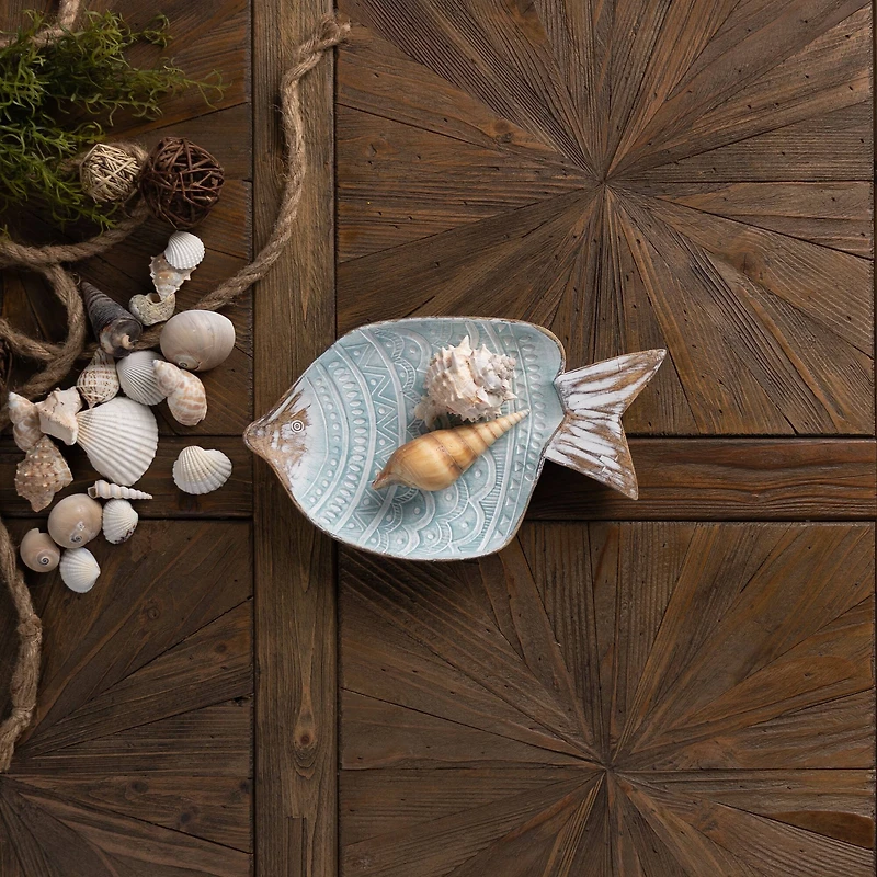 11.5" Geometric Etched Fish Bowl