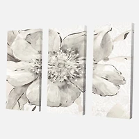 Designart - Indigold Grey Peonies III