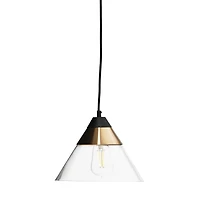 Hello Honey® Robert Stevenson Lighting Theo 10" Matte Black & Brushed Metal Ceiling Light