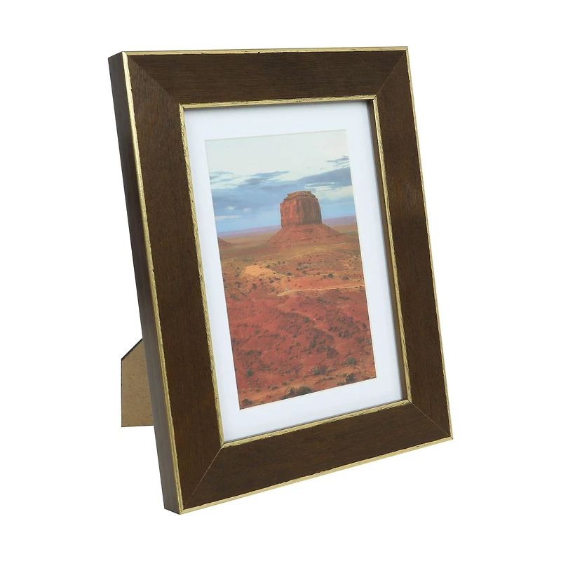 Gallery™ Walnut & Gold Trim Frame with Mat by Studio Décor®