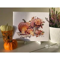 Merejka Still Life with Pumpkins Counted Cross Stitch Kit