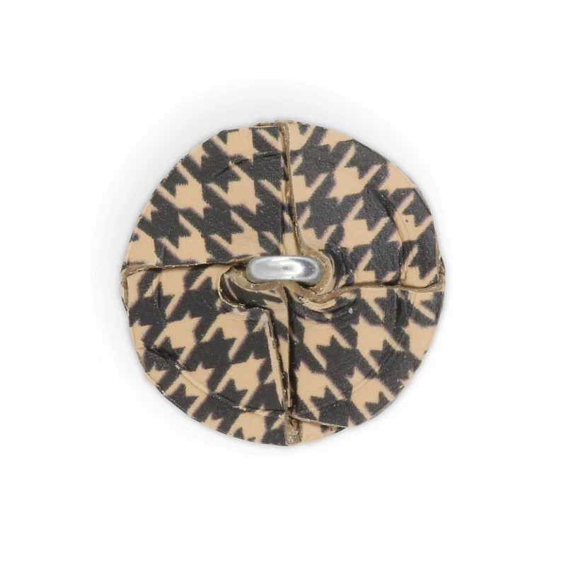 Dritz® 18mm Herringbone Recycled Leather Round Buttons, 6ct.