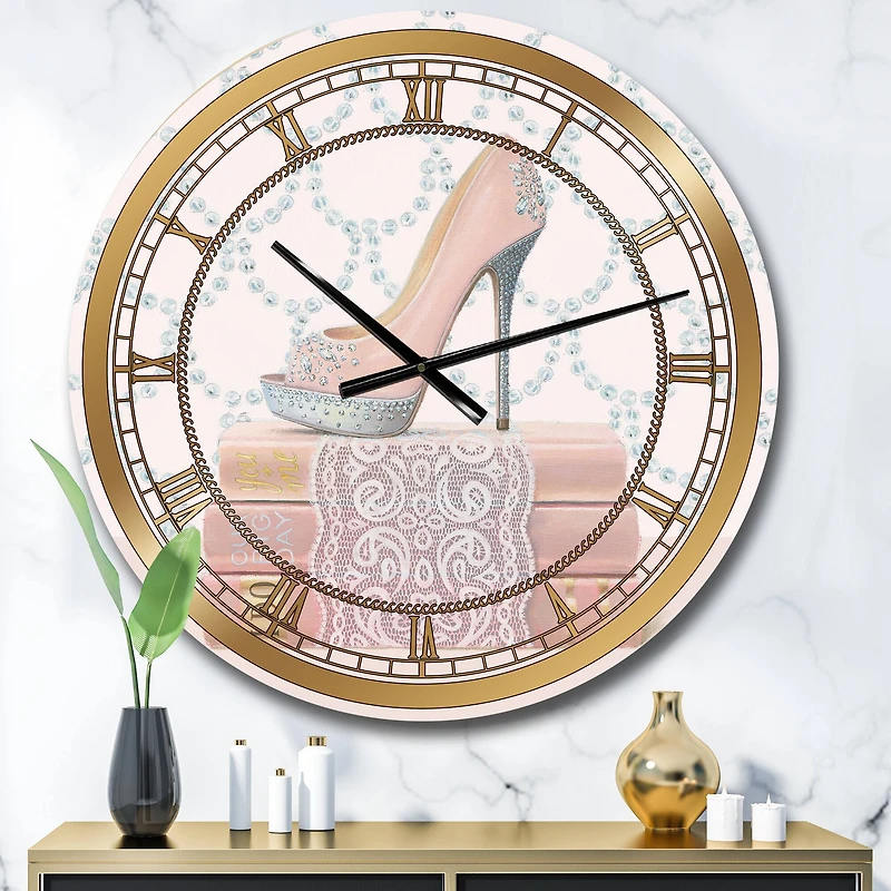 Designart Fashion And Glam Shoes II Wall Clock