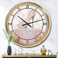 Designart Fashion And Glam Shoes II Wall Clock