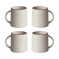 Hello Honey® 10oz. Ivory and Brown Speckled Stoneware Mug Set