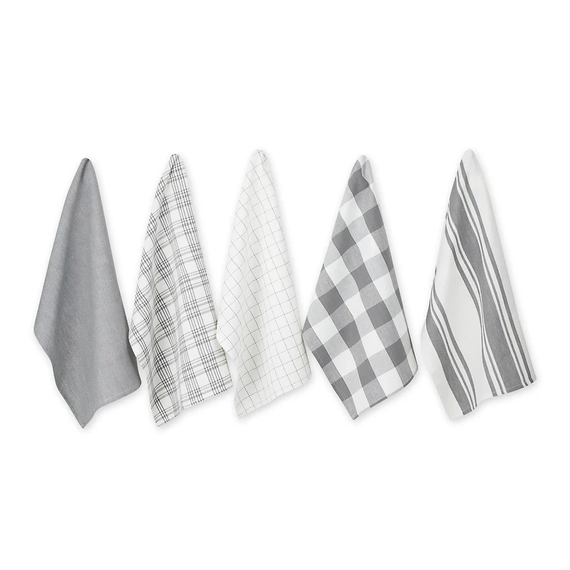 Assorted Gray Everyday Dishtowel (Set Of 5)