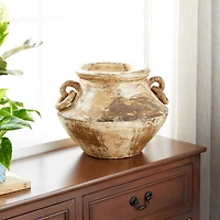 Beige Ceramic Farmhouse Vase