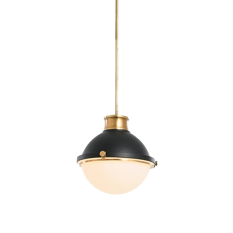 Hello Honey® Robert Stevenson Lighting Cameron Two-Tone Metal & Frosted Glass Ceiling Light