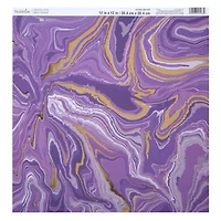 12" x 12" Purple & Gold Marble Cardstock Paper by Recollections™