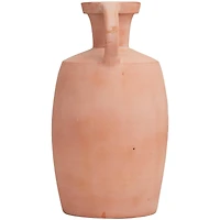 16" Orange Terracotta Jug Vase with Handles