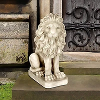Design Toscano 21" Mansfield Manor Lion Sentinel Statue Looking Right