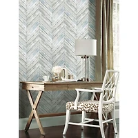 RoomMates Herringbone Wood Boards Peel & Stick Wallpaper