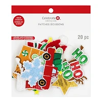 Classic Christmas 20 Piece Iron-On & Adhesive Patch Set by Celebrate It™