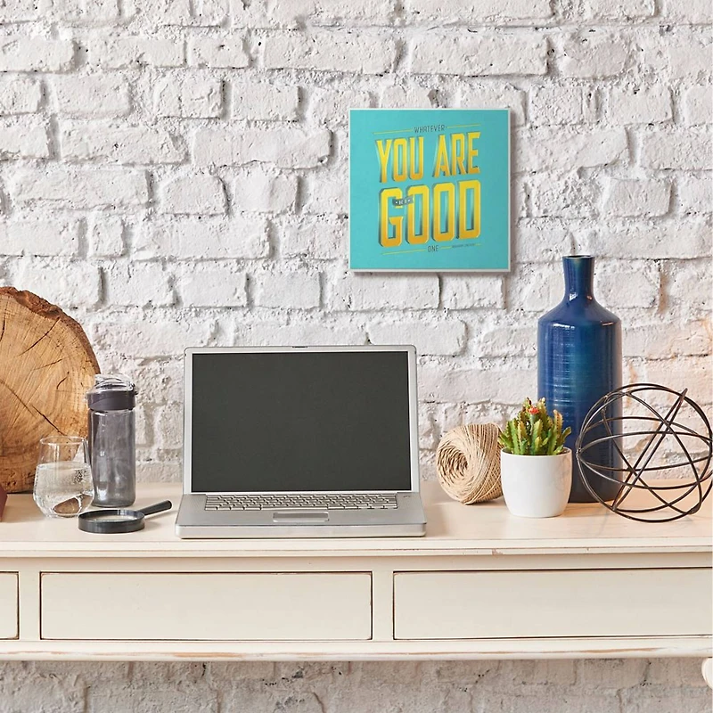 Stupell Industries Blue Be A Good One Inspirational Comic Wall Plaque