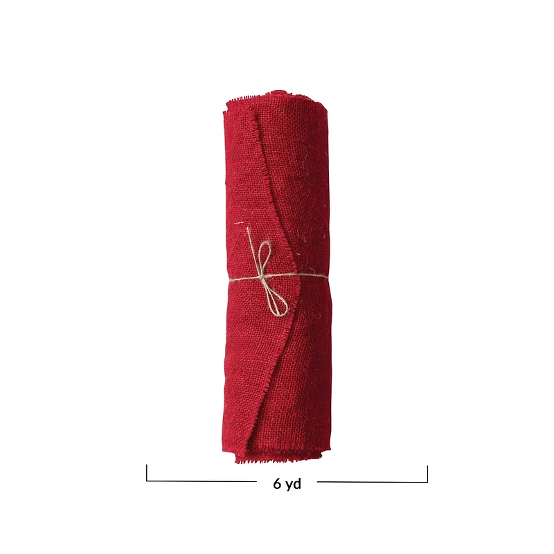 Hello Honey® 6yd. Red Woven Torn Jute Fabric Roll
