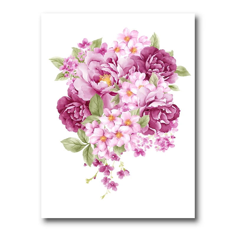 Designart - Pink Retro Flowers