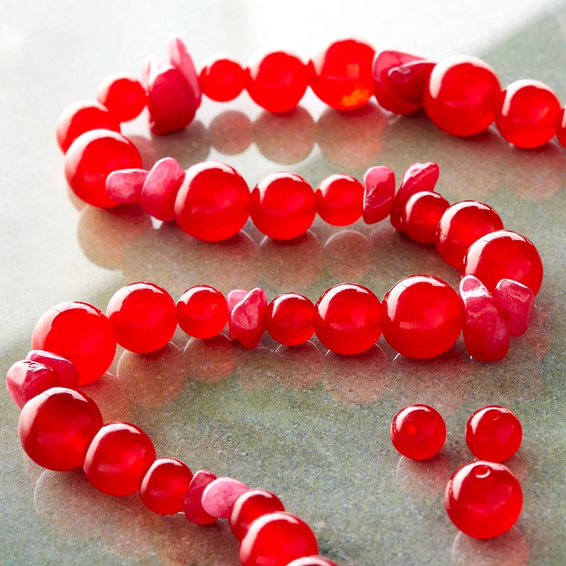 6 Pack: Red Quartzite Beads Value Pack by Bead Landing™