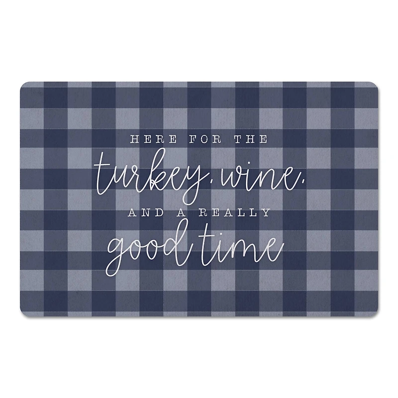 Turkey Wine & A Good Time Floor Mat