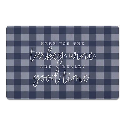 Turkey Wine & A Good Time Floor Mat