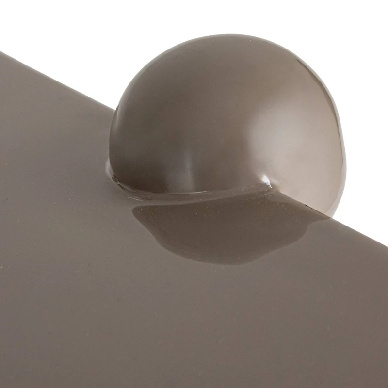 Hello Honey® 17.5" Gray Elegance Enamel Metal Tray with Ball Feet