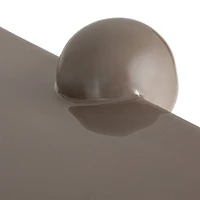 Hello Honey® 17.5" Gray Elegance Enamel Metal Tray with Ball Feet