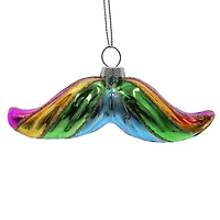 4" Pride Mustache Glass Ornament by Ashland®