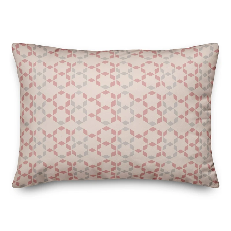 Blush Diamond Pattern Throw Pillow