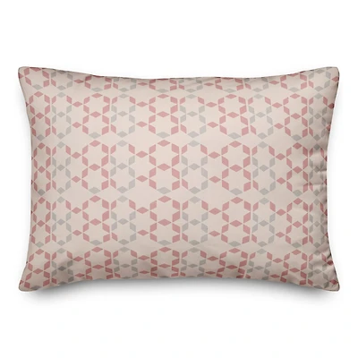Blush Diamond Pattern Throw Pillow