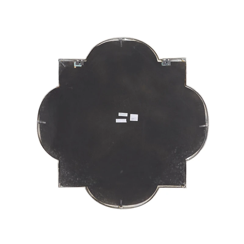 Gray Glam Aluminum Wall Mirror, 40" x 40"