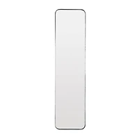 Black Iron Contemporary Wall Mirror, 48" x 12" x 2"