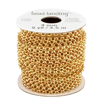 5yd. Gold Cable Chain by Bead Landing™